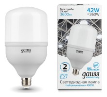 Лампа светодиодная Gauss Elementary LED T120 E27 42Вт 4000K 63224