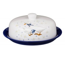 Блюдо с крышкой (23x10 см) Чешский Гусь 230-093
