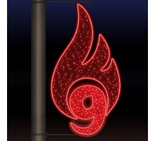 Панно световое День Победы [0.72x1.52 м] RL-KN-9-3-dR