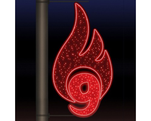 Панно световое День Победы [0.72x1.52 м] RL-KN-9-3-dR