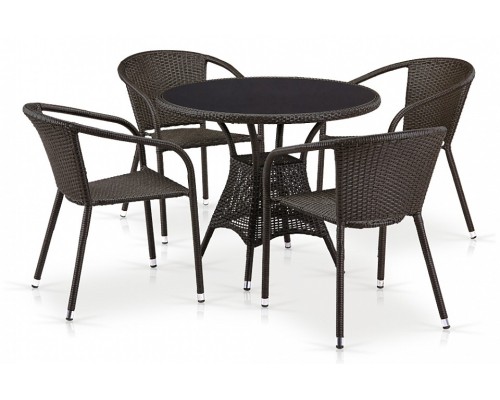 Набор уличный  T197ANS-W53/Y137C-W53 Brown 4Pcs