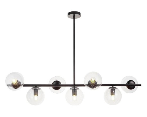 Люстра на штанге LUMINA DECO Fredica LDP 6030-7 BK+PR