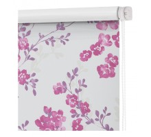 Штора рулонная (90x160 см) Блэкаут Акварельные цветы