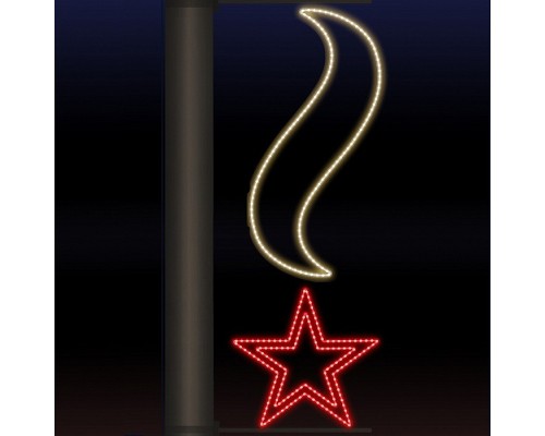 Панно световое День Победы [0.59x1.6 м] RL-KN-9-8-WWR