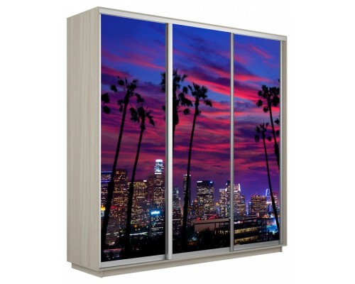 Шкаф-купе Экспресс Фото трио 1014 2400x450x2400