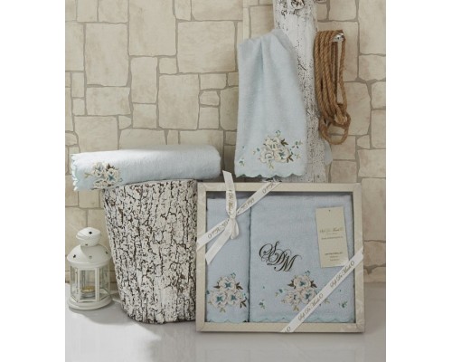 Набор из 2 полотенец для ванной Roseni S.001свз