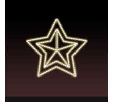 Звезда световая День Победы [0.56x0.54 м] RL-KN-9-14-WW