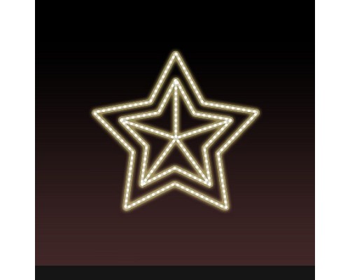 Звезда световая День Победы [0.56x0.54 м] RL-KN-9-14-WW