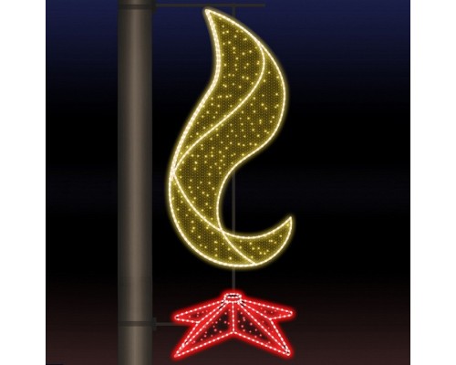 Панно световое День Победы [0.64x1.53 м] RL-KN-9-2-WWR-dYR