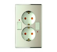 Розетка двойная с заземлением Imex Parthenon Gold WRC 3338