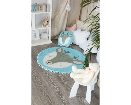 Набор из пледа детского и подушки (90x90 см) Олененок