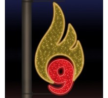 Панно световое День Победы [0.72x1.52 м] RL-KN-9-3-WWR-dYR