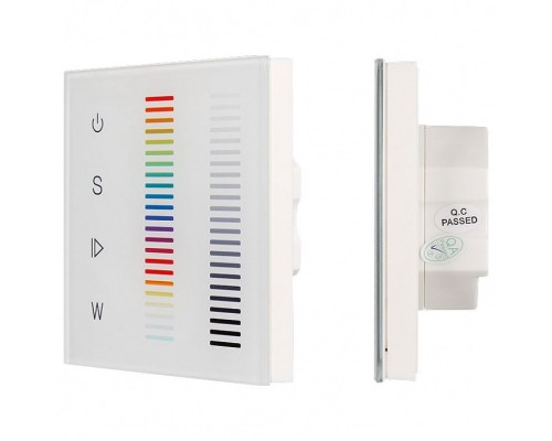 Панель-регулятора цвета RGBW сенсорная встраиваемая Arlight Sens SR-2834RGBW-AC-RF-IN White (220V,RGBW,1 зона)
