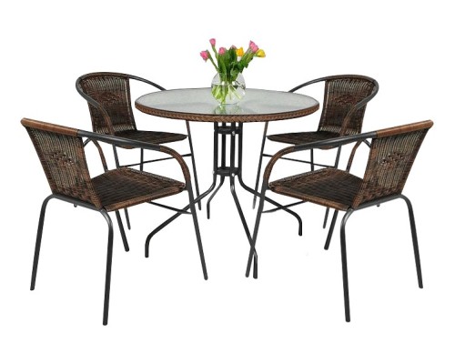 Набор уличный Николь-1А TLH-037AR2/080RR-D80 Cappuccino 4Pcs