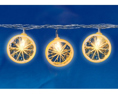 Гирлянда с насадками Uniel ULD-S0400 ULD-S0400-010/STB/2AA WARM WHITE IP20 LEMON