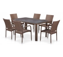 Набор уличный  T51A/Y376-W773-150x85 6Pcs Brown