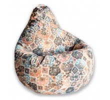 Кресло-мешок Ясмин Коричневое Жаккард L