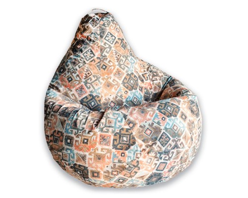 Кресло-мешок Ясмин Коричневое Жаккард L