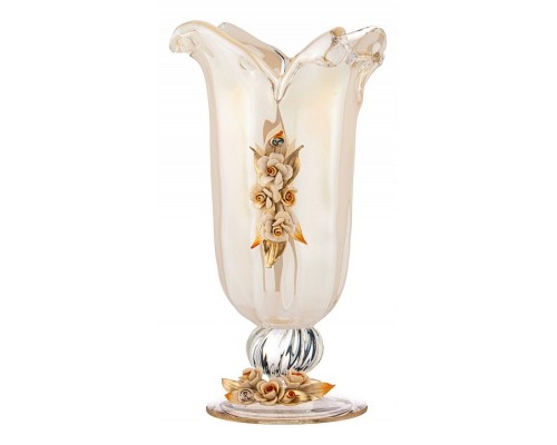 Ваза настольная (42 см) White Cristal Avorio Oksan 647-768