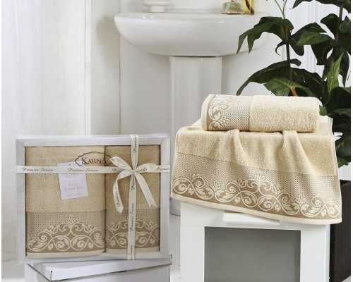 Набор из 2 полотенец для ванной BEYZA