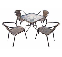 Набор уличный  Николь-2B TLH-037B/073B-80х80 Brown