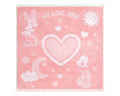 Полотенце детское (100x100 см) Mickey&Minnie we love