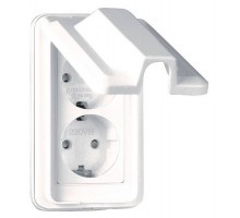 Розетка двойная с заземлением Imex 70 Wide WH WRP 2212 WH