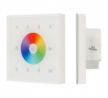 Панель-регулятора цвета RGBW сенсорная встраиваемая Arlight Intelligent ZW-118-RGBW-4Z-IN (100-240V, 4 зоны)
