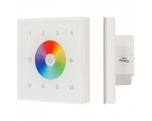 Панель-регулятора цвета RGBW сенсорная встраиваемая Arlight Intelligent ZW-118-RGBW-4Z-IN (100-240V, 4 зоны)