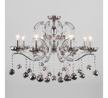 Подвесная люстра Eurosvet Brezza 10107/8 хром/дымчатый хрусталь Strotskis