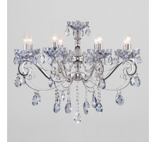 Подвесная люстра Eurosvet Escada 10109/8 хром/лазурный хрусталь Strotskis