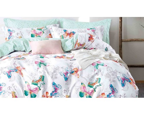 Постельное белье евростандарт Satin de Luxe Летняя поляна