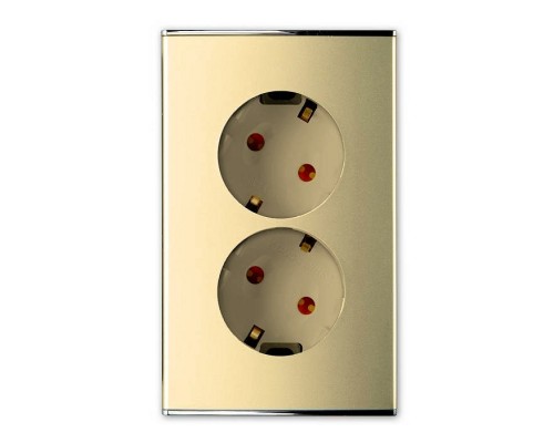 Розетка двойная с заземлением Imex Parthenon Gold WRC 3140