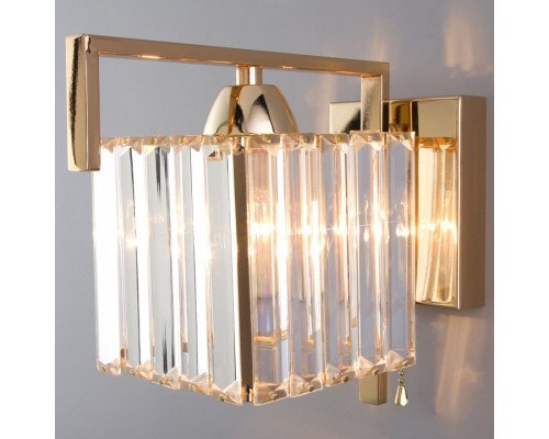 Бра Eurosvet April 10117/1 золото/прозрачный хрусталь Strotskis