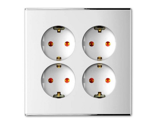 Розетка четверная с заземлением Imex Parthenon White WRC 4146