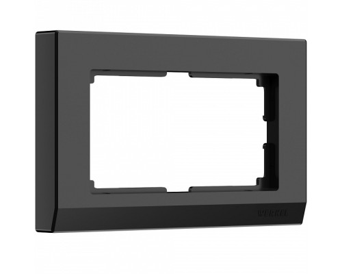 Рамка на 2 поста Werkel  WL04-Frame-01-DBL-black  (черный)