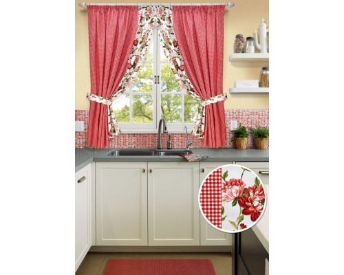 Комплект штор Red Kimberly - S