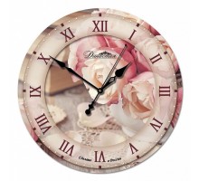 Настенные часы (33x33x4 см) Розы 01-028
