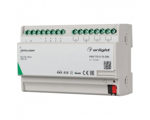 Контроллер-диммер Arlight Intelligent KNX-710-0-10-DIN (230V, 4x0/1-10, 4x16A)
