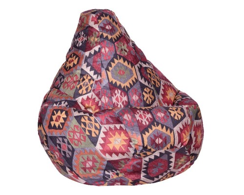 Кресло-мешок Мехико Бордовое Велюр L