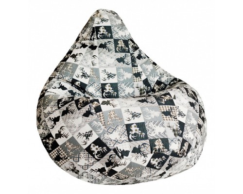 Кресло-мешок С Оленями ч/б L