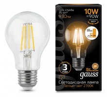 Лампа светодиодная Gauss LED Filament E27 10Вт 2700K 102802110-S