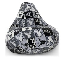 Кресло-мешок С Оленями ч/б 2XL