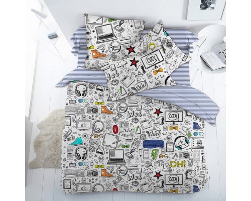 Постельное белье полутораспальное Скетч