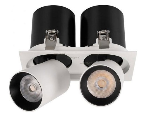 Встраиваемый светильник на штанге Arlight LGD-PULL-S100x200-2x10W Warm3000 (WH, 20 deg) 026194