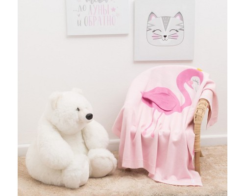 Плед детский (90x90 см) Фламинго