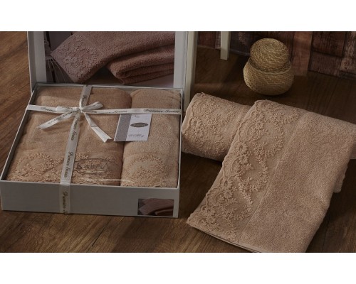 Набор из 2 полотенец для ванной ELINDA