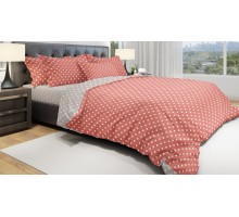 Постельное белье семейное Eco Cotton Dots RED-GY