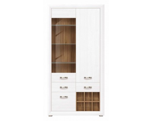 Шкаф-витрина Мальта B136-REG1W2D2S