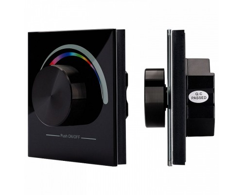 Панель-регулятора цвета RGB роторная встраиваемая Arlight Rotary SR-2836-RGB Black (3V,RGB,1зона)
